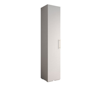 Arte Elegant White Inova 3 Hinged Door Wardrobe W500mm H2370mm D470mm - Compact Storage With Gold Vertical Handle - image 1