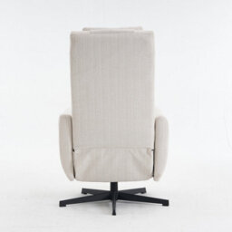 Matteo Chenille Fabric Recliner Chair With Padded Seat & Footrest - Beige - thumbnail 8