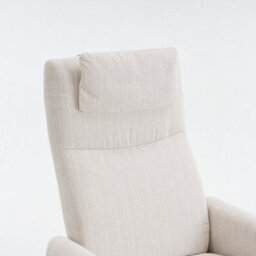 Matteo Chenille Fabric Recliner Chair With Padded Seat & Footrest - Beige - thumbnail 9