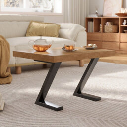 Garden Sanctuary Z Shape Black Iron Table Legs With Anti Slip Pads H40Cm 2Pcs/pack - thumbnail 2