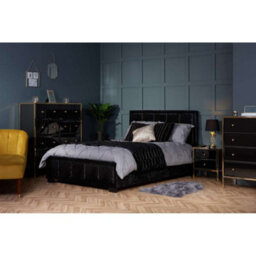 Birlea Fenwick 2 Drawer Bedside Black & Gold - thumbnail 3