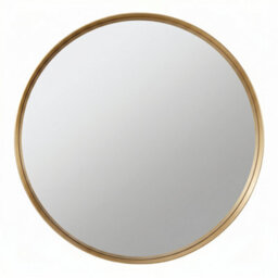 Deenz Round Mirror Gold Deep Aluminium Frame Wall Mounted Mirror Bathroom Living Room A Must Have Mirror Very Good Size (100Cm) - thumbnail 3