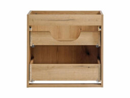 Impact Furniture Bathroom Vanity Unit Drawers Cabinet Wall Hung 600mm Oak Storage Sink Unit Nova - thumbnail 6