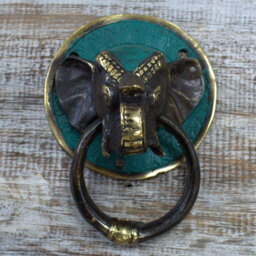 Serenityy Brass Door Knocker Elephant Head - Solid Brass, Vintage Finish, Lifetime Warranty - thumbnail 2