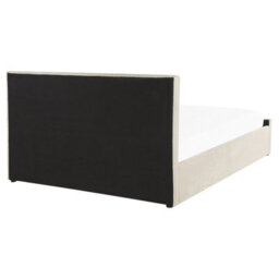 Beliani Ottoman Bed Velvet Amiens 160 X 200 Cm (Eu King Size) Light Beige - thumbnail 7