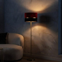 Garden Greatness Contemporary Velvet Stripe Floor Lamp - thumbnail 2