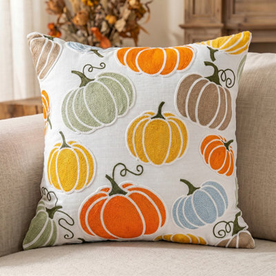 Amorly Embroidery Throw Pillow Cover, 45X45Cm Christmas Decorative Cushion Cover For Sofa Couch, No Pillow Insert - image 1