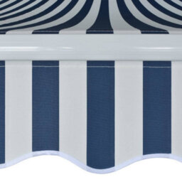 Berkfield Folding Awning Manual Operated 350 Cm Blue/white - thumbnail 4