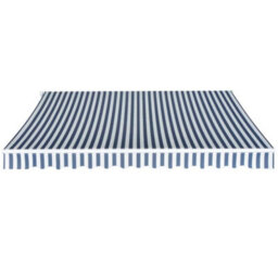 Berkfield Folding Awning Manual Operated 350 Cm Blue/white - thumbnail 2