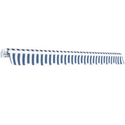 Berkfield Folding Awning Manual Operated 350 Cm Blue/white - thumbnail 3