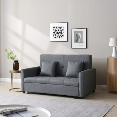 Westwood Sofa Bed Convertible Pull-Out Storage Linen 2 Seater Recliner Armchair - image 1
