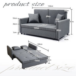 Westwood Sofa Bed Convertible Pull-Out Storage Linen 2 Seater Recliner Armchair - thumbnail 9