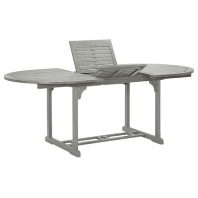 Berkfield Garden Table Grey 200X100X75 Cm Solid Acacia Wood - image 1