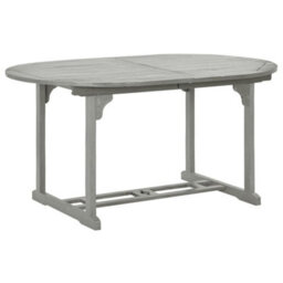 Berkfield Garden Table Grey 200X100X75 Cm Solid Acacia Wood - thumbnail 3