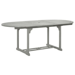 Berkfield Garden Table Grey 200X100X75 Cm Solid Acacia Wood - thumbnail 2