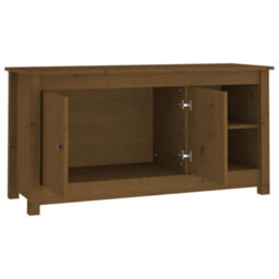 Berkfield Tv Cabinet Honey Brown 103X36.5X52 Cm Solid Wood Pine - thumbnail 4
