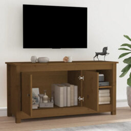 Berkfield Tv Cabinet Honey Brown 103X36.5X52 Cm Solid Wood Pine - thumbnail 6