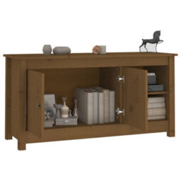 Berkfield Tv Cabinet Honey Brown 103X36.5X52 Cm Solid Wood Pine - thumbnail 7