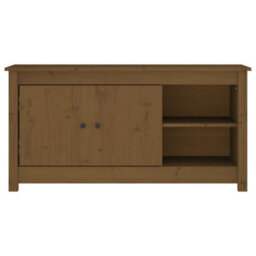 Berkfield Tv Cabinet Honey Brown 103X36.5X52 Cm Solid Wood Pine - thumbnail 3