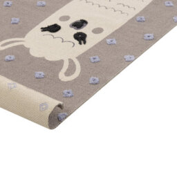 Beliani Llama Print Area Rug Brown - 80 X 150 Cm Low-Pile Runner With Non-Slip Backing For Kids Playroom - thumbnail 5