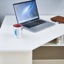 White Corner Computer Desk Pc Laptop Table Book Shelves Home Study Office - thumbnail 4