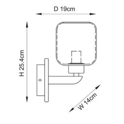 Luminosa Lighting Luminosa Travi Wall Lamp Natural Travertine, Vintage Brass & Clear Glass E14 - thumbnail 7
