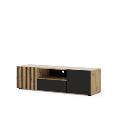 Arte Modern Auris Tv Cabinet In Oak Artisan W1500mm X H420mm X D420mm - image 1