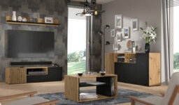Arte Modern Auris Tv Cabinet In Oak Artisan W1500mm X H420mm X D420mm - thumbnail 3