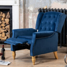 Annapoli Recliner Armchair - Dark Blue - thumbnail 2