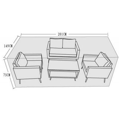 Signature Weave Tilly 2 Seater Sofa Chair Table Furniture Set Cover 201X149X73Cm - image 1