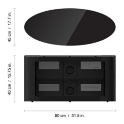 "Avf Affinity Buckingham 80Cm Oval Tv Stand, For Tvs Up To 40"" - Black" - thumbnail 7
