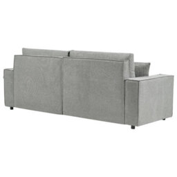 Beliani Corner Sofa Bed 3 Seater Karila Fabric Grey With Storage Left Hand - thumbnail 6
