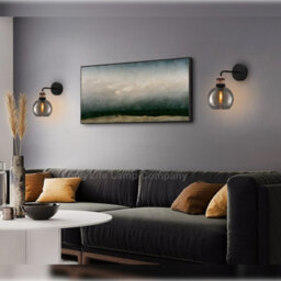 Long Life Lamps Company Industrial Glass Globe Smoked Grey Wall Light M0231 - thumbnail 8