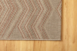 Aspect Furniture Flatweave Geometric Rug-Bukhara Chevron Rug, Grey/terracotta,120X170Cm - thumbnail 2