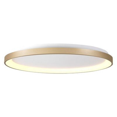 Luminosa Lighting Luminosa Niseko Ring Ceiling 90Cm 78W Led, 3000K, 6200Lm, Gold, 3Yrs Warranty - image 1