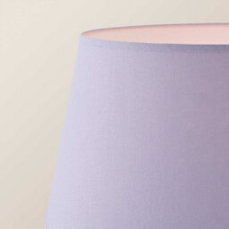 ValueLights Morrigan Cream Wood Shelf Floor Lamp With Lilac Scallop Shade - thumbnail 4