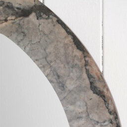 Pacific Lifestyle Round Wall Mirror Grey Jade Marble Effect Veneer 80Cm Contemporary - thumbnail 7
