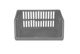 6 Tier Multi-Purpose Plastic Stacking Storage Basket Stackable Shelves Vege Fruit Food Stationary Organize Rack Stand Silver 35Cm - thumbnail 2