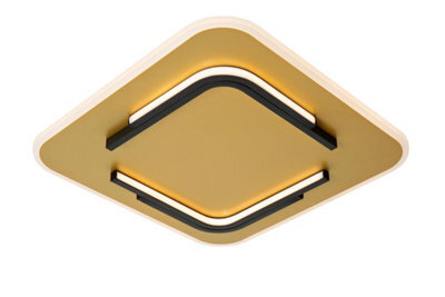 Lucide Andreas - Flush Ceiling Light - Led - 1X30W 2700K - Matt Gold / Brass - image 1