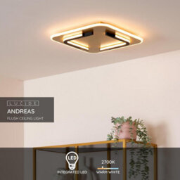Lucide Andreas - Flush Ceiling Light - Led - 1X30W 2700K - Matt Gold / Brass - thumbnail 2