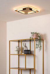 Lucide Andreas - Flush Ceiling Light - Led - 1X30W 2700K - Matt Gold / Brass - thumbnail 4
