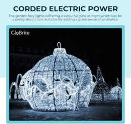 Globrite 10M 100 Led Fairy Lights Cool White Plug In Indoor Outdoor String Lights With 8 Modes - thumbnail 5
