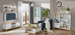Arte Sven Sv3 Display Cabinet - Modern Elegance In Anderson Pine, H1850mm W850mm D400mm - thumbnail 2