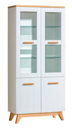 Arte Sven Sv3 Display Cabinet - Modern Elegance In Anderson Pine, H1850mm W850mm D400mm