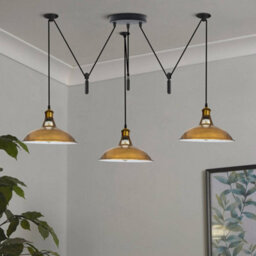 Retro Yellow Brass 2M Industrial Spider Pendant Light 3 Head E27 Edison Lamp 110-240V Chandelier 60W For Cafe & Living Room - thumbnail 2