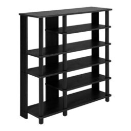 Living And Home Black Mdf Shoe Rack With 8 Open Shelves For Entryway Or Closet Organization 92Cm (H) - thumbnail 3