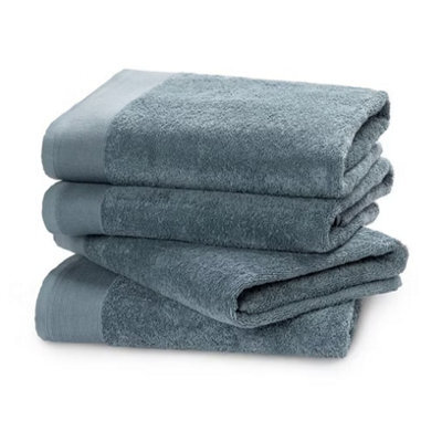 4 Piece Duck Egg Bath Sheet Set 100% Cotton, 550Gsm Large Bath Towels, 80 X 140Cm, Soft Absorbent Bathroom Towels