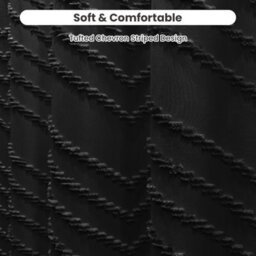 INHOUSOLU HOME DÉCOR Inhousolu Home Decor Stylish Boho Shower Curtain Tufted Chevron Stripes Waterproof Washable - thumbnail 3