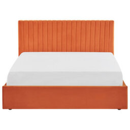 Beliani Ottoman Bed Velvet Vion 160 X 200 Cm (Eu King Size) Orange - thumbnail 7