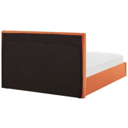 Beliani Ottoman Bed Velvet Vion 160 X 200 Cm (Eu King Size) Orange - thumbnail 8